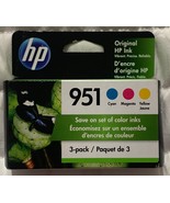 HP 951 Cyan Magenta Yellow Ink Cartridges CR314FN Exp 2025+ Sealed Retai... - £39.48 GBP