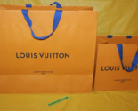 2 Piece Louis Vuitton Iconic Orange  Empty Assorted Size Shopping Bags - £27.77 GBP