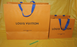 2 Piece Louis Vuitton Iconic Orange  Empty Assorted Size Shopping Bags - £27.23 GBP