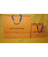 2 Piece Louis Vuitton Iconic Orange  Empty Assorted Size Shopping Bags - £27.58 GBP