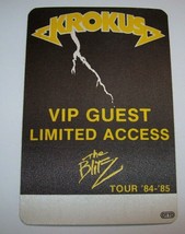 Krokus VIP Backstage Pass The Blitz Tour Original 1985 Gift For Hard Rock Fans - £14.92 GBP