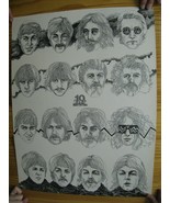 The Beatles Poster 10 Dieci Attraverso Il Anni 1964 A 1974 Ringo Starr - $126.77 CAD