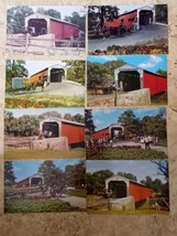 Vintage Lot Of 8 Souderburg Covered Bridge Postcards Amish Country Penns... - $5.93