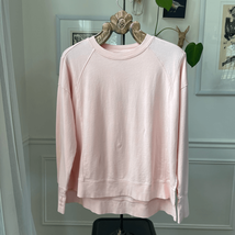 Sweaty Betty Organic Cotton After Class Longline Sweatshirt Pastel Pink ... - $32.40