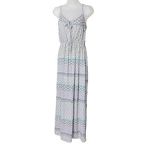RUNWAY STORY Women&#39;s S Geometric Boho Sun Beachwear Maxi Dress, Spaghetti Straps - £15.16 GBP