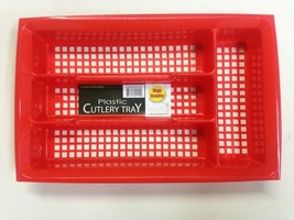 Plastic Cutlery Tray - 4 Sections with Mesh Bottom - $2.49