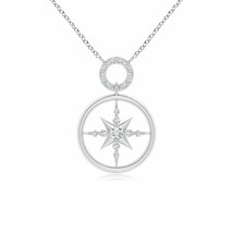 ANGARA 0.34ctw Natural Diamond Compass Pendant Necklace in 14K Gold (Grade-GVS2) - £1,344.84 GBP