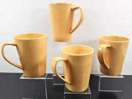 (4) Tabletops Unlimited Misto Gold Mugs Set Hand Crafted Painted Coffee ... - $56.30