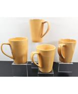 (4) Tabletops Unlimited Misto Gold Mugs Set Hand Crafted Painted Coffee ... - £44.61 GBP