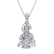 Sterling Silver (92.5% purity) God Hanuman Pendant for Men &amp; Women Pure Silver  - £23.73 GBP