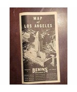 Map of Los Angeles California Courtesy of Bekins Van and Storage 1938 Ed... - £33.87 GBP