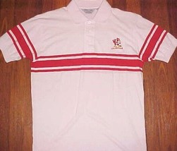 Louisville Cardinals Basketball ACC Coastal NCAA Logo 7 White Golf Polo Shirt M - £7.78 GBP