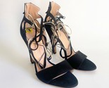 Jill Stuart Womens Size 9 Black Heel Sandals Tie Up Suede 39 Italy New S... - $36.62