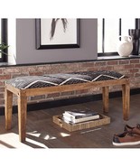 Black &amp; White Upholstered Bench - Modern Accent Seating - $5,081.13 MXN