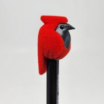 VINTAGE 1980&#39;s FLOCKED RED CARDINAL BIRD CHIRP BLACK PENCIL NEVER USED - $14.25
