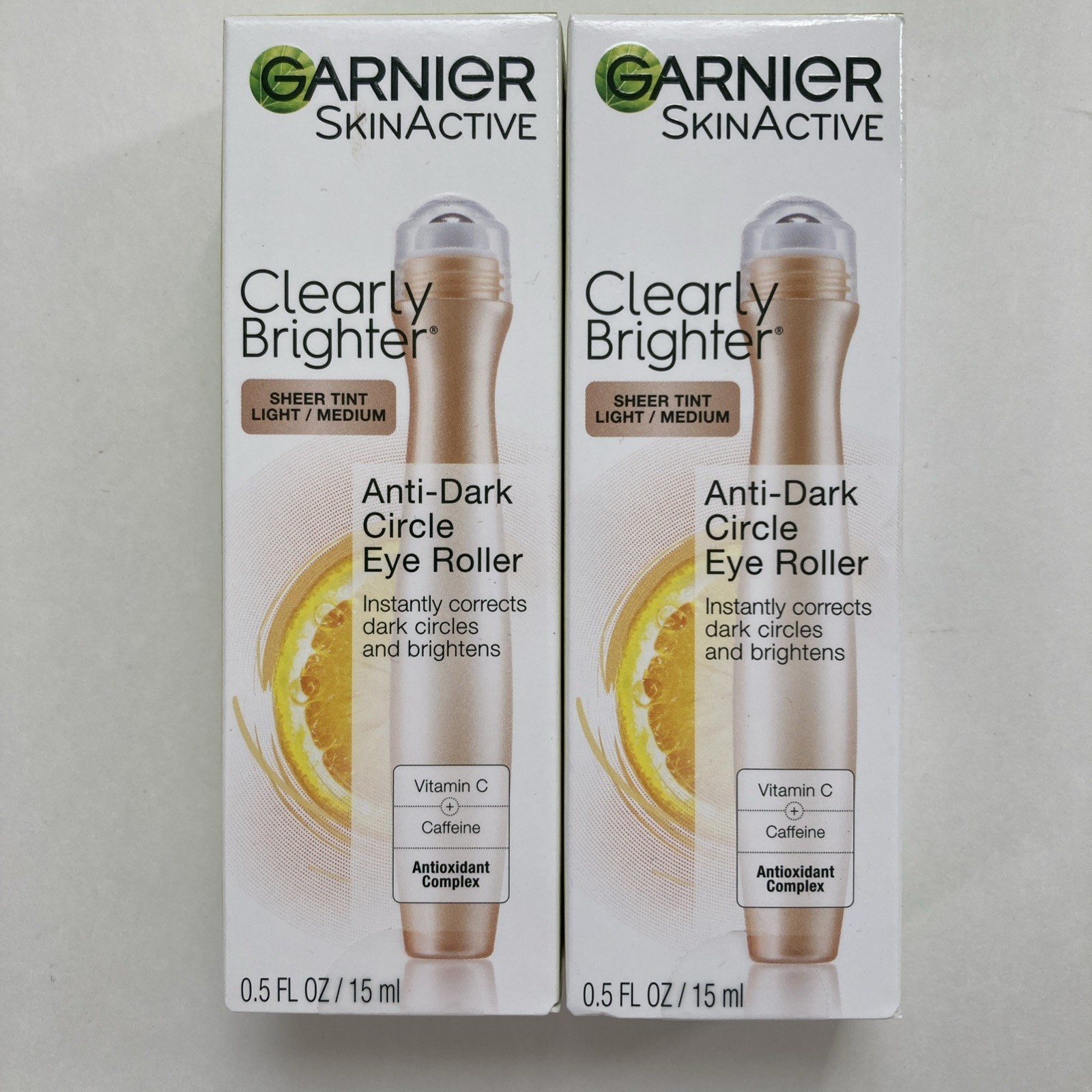 2 Pack - Garnier Clearly Brighter Anti-Dark Circle Eye Roller Light / Me... - $84.54