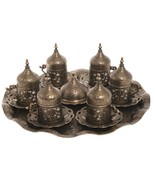Coffee Serving Cup Saucer Gift Set 27 Ct Ottoman Turkish Greek Arabic Ol... - $121.48 CAD
