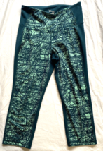 Old Navy Turquoise Capri Athletic Legging Pants, Womens Size L - $8.54