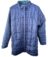 LL Bean Women's Nylon  Puffer Down Full Zip Winter Coat Jacket Medium Purple - $42.54