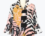 Damee Animal Prints Button Patch Jacket Pink - $137.00