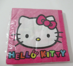 Hello Kitty pack of 16 small 5-inch beverage napkins birthday party decor pink - £3.94 GBP