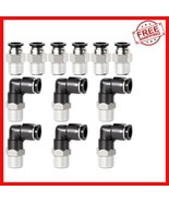 Versatile Push-In Fittings - Elbow and Straight 3/8&quot; OD x 1/4&quot; NPT, 12 Pack - $550.48 MXN