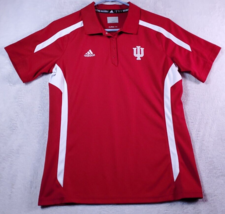 Indiana Hoosiers Basketball adidas Polo Shirt Womens Small Red Logo Climalite - £13.70 GBP