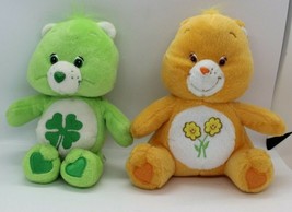 Care Bears Plush 8 InGood Luck Laugh A Lot  2002  03 Lot of 2 Christmas - £12.62 GBP