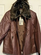 Women&#39;s Outerwear Church Fur Winter Fall Genuine leather jacket coat plu... - $178.19