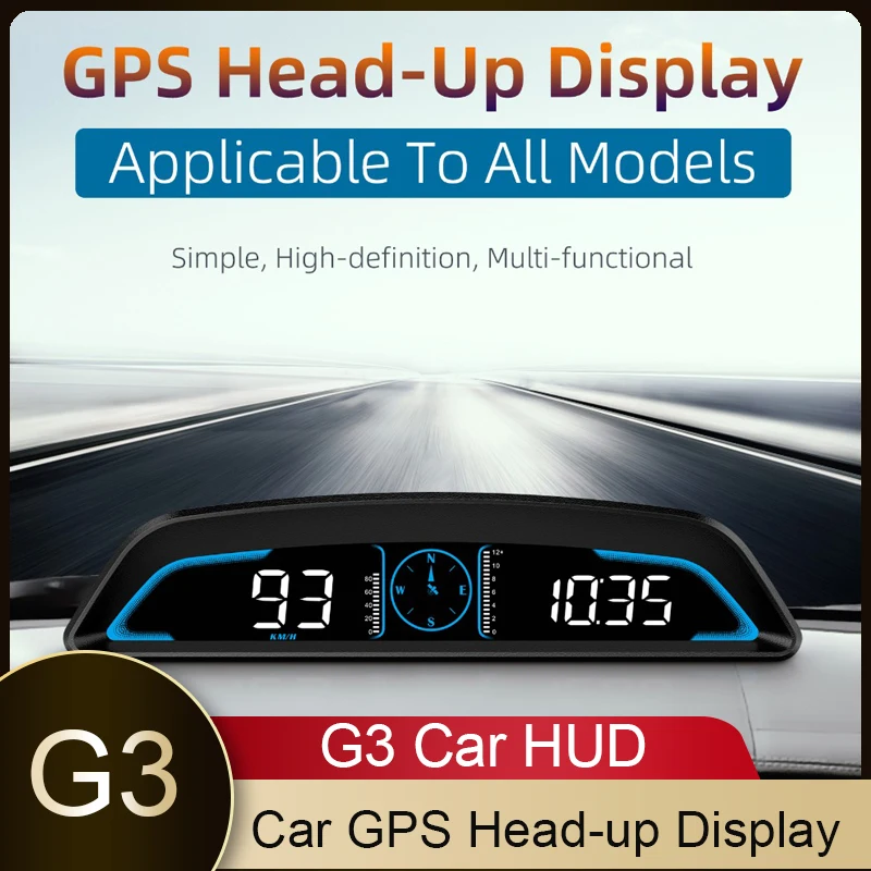G3 GPS HUD Head-Up Display Smart Digital Alarm Reminder Meter HD Screen Display - £33.70 GBP