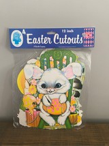 4 1977 Beistle Vintage Easter Diecuts Paper Easter Decorations Bunny Chick Lamb - £13.29 GBP