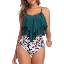Womens Tankini Swimsuits High Waisted Bathing Suits Tummy Control Ruff | Size: 4 - £41.55 GBP