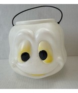 Vintage General Foam Ghost Halloween Blow Mold Trick Or Treat Candy Pail... - $15.00