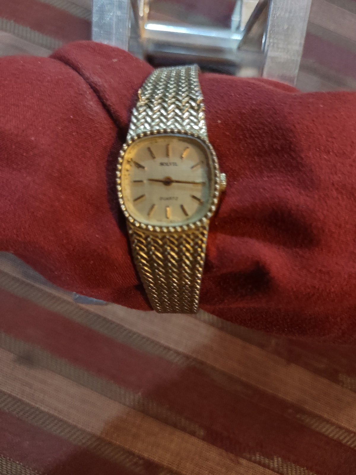 Women&#39;s Square Face Gold Tone SOLVIL Watch - $44.20