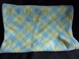 Kyle &amp; and Deena Blue &amp; Green Polyester Fleece Plaid Baby Boy Blanket - £11.68 GBP