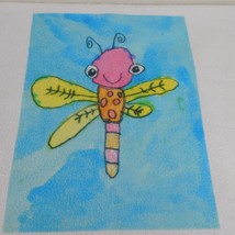 Dragonfly Kitchen Towel 24.25&quot; x 15.25&quot; Photowels Custom Made White w/Pr... - $9.75