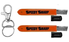 2 PACK Speedy Sharp Carbide Knife Sharpener, Key Chain &amp; Hook Ring included - £25.24 GBP