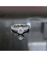 Round Cut 2.10Ct White Moissanite Engagement Ring White Gold Plated in Size 5.5 - $147.60
