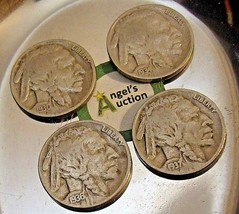 Buffalo Nickel 1930 P, 1934 P, 1936 P and 1937 P AA20BN-CN7000 - £23.85 GBP