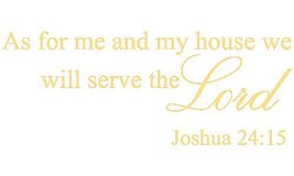 Picniva Gold 56&quot; x 22&quot; As for Me and My House, We Will Serve The Lord Vi... - $19.55