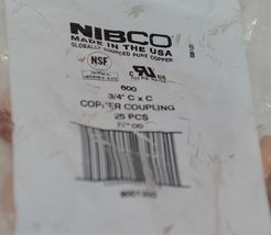 Nibco 9001250 Copper Coupling Dimple Stop 3/4 Inch C x C Quantity 25 image 4
