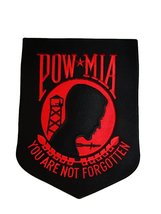 AES POW MIA Powmia Prisoner 9&quot;x12&quot; Black &amp; Red Wholesale lot of 6 Iron On Patch - £19.88 GBP