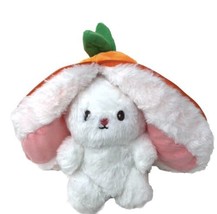Reversible Flip Bunny Rabbit Plush Carrot w Zipper Easter Basket Gift NWOT - £11.75 GBP