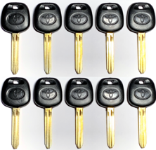 10Pcs Bulk TOY44G Toyota 2010-2014 G Chip Transponder Key With Logo Usa Seller - £66.10 GBP