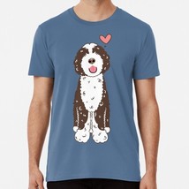 Love Chocolate White Portuguese Water Dog Lilac Background S-5XL USA T-Shirt - $22.80