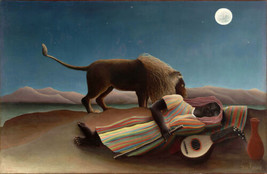 painting Giclee  Henri Rousseau The Sleeping Gypsy Canvas Print - £7.58 GBP+
