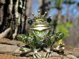 Prince Charming Djinn Fairy Tales Really Do Come True ~FROG BROOCH - $122.22