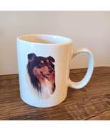 Coffee Mug with Shetland Sheepdog, Sheltie Shepherd Dog Lover Gift Bow W... - £11.79 GBP