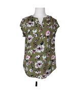 Fun2Fun Stitch fix Womens Floral Green Cap Sleeve Blouse With Keyhole... - €12,94 EUR