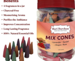 Hari Darshan Dry Dhoop Cones Mix- 120 Cones | Lavender | Rose | Sandal |... - $34.29